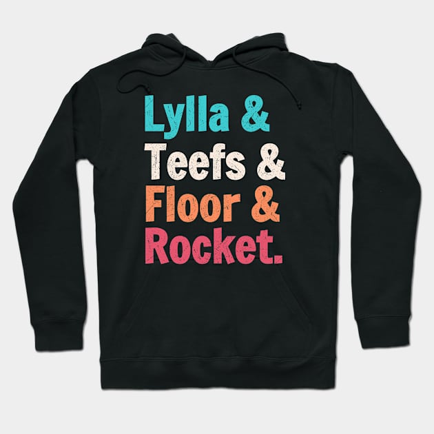 Lylla And Teefs And Floor And Rocket Vintage Hoodie by Clara switzrlnd